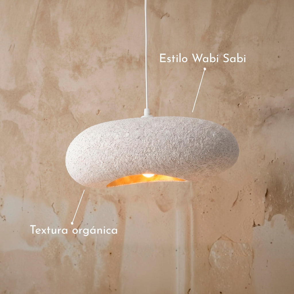 Bela Ceiling Lamp | White Speckled Texture, 55 cm Diameter
