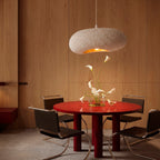 Bela Ceiling Lamp | White Speckled Texture, 55 cm Diameter
