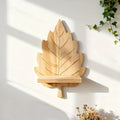 LandhausBlatt: Rustic Wood Wall Shelf with Log Bracket – Space-Saving Storage for Bedroom & Living Room