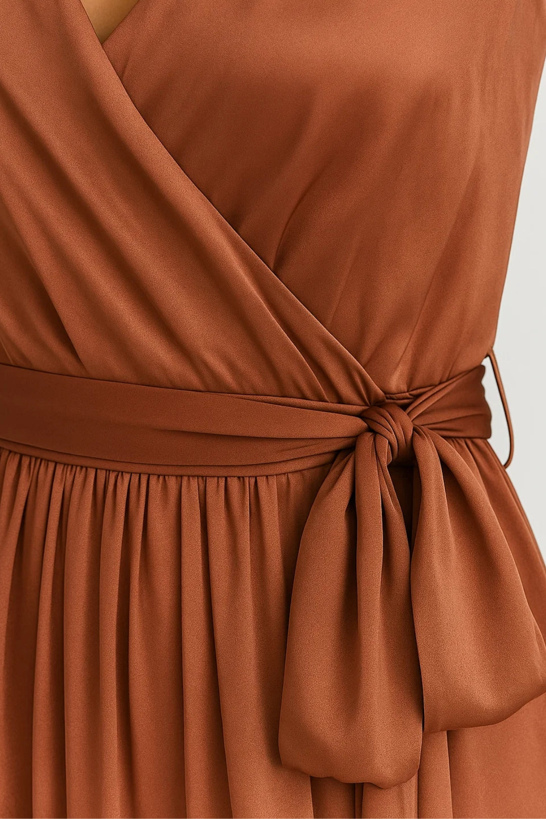 Sleeveless Wrap Maxi Dress with Front Slit
