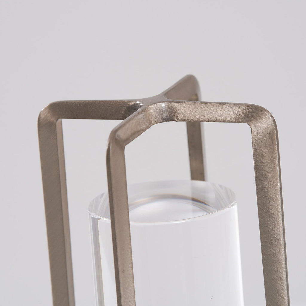 Cordless Crystal Lantern Table Lamp (Rechargeable)