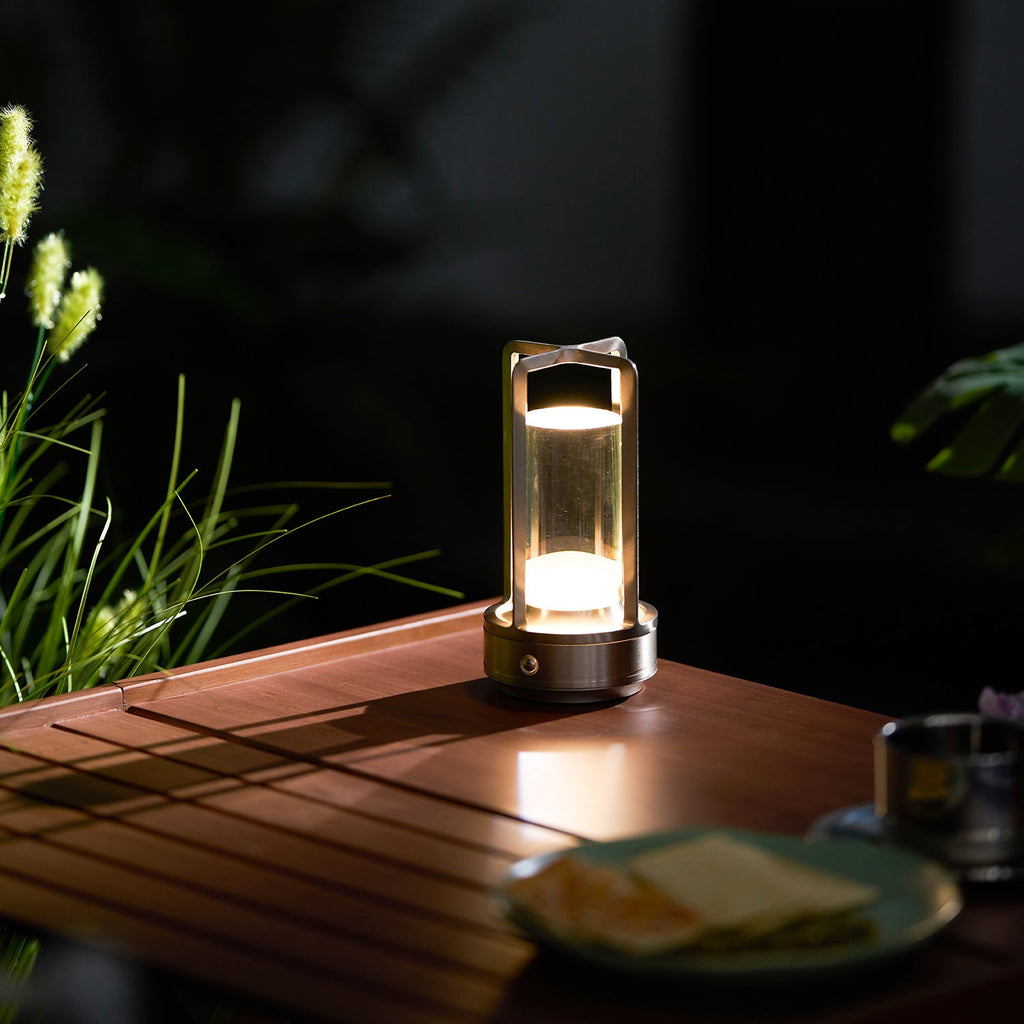 Cordless Crystal Lantern Table Lamp (Rechargeable)