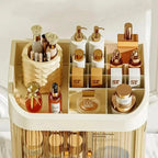 Makeup Organizer Box Plastic Dustproof Storage Case with Drawer