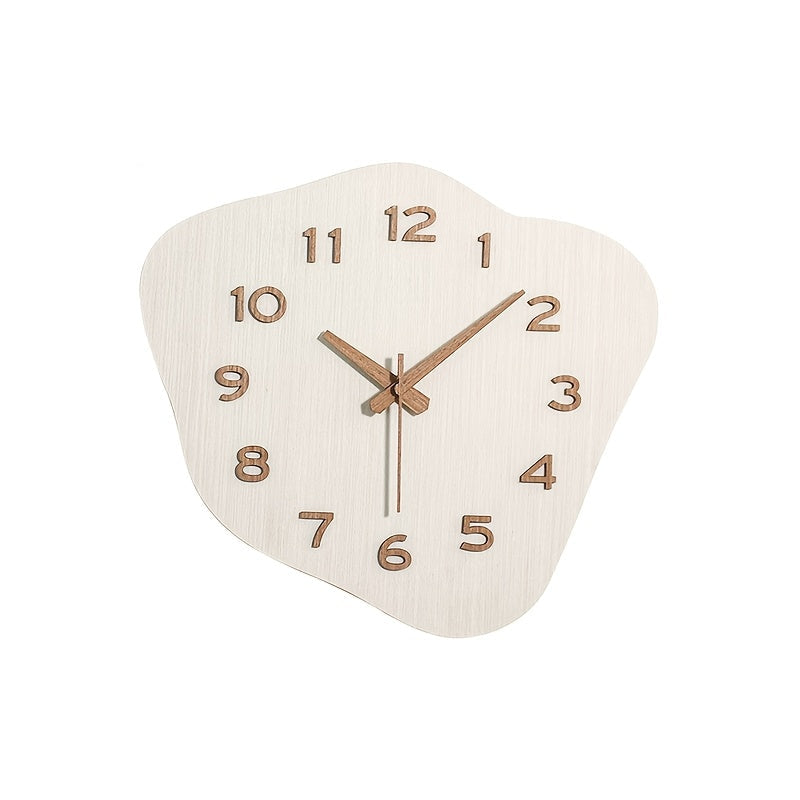 Large Modern Wall Clock Irregular Shape Battery Operated