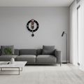 Wall Clock Retro Vintage Brown Silent Quartz Wood Acrylic