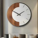 Wall Clock Wooden Silent Quartz Movement, Timeless Design