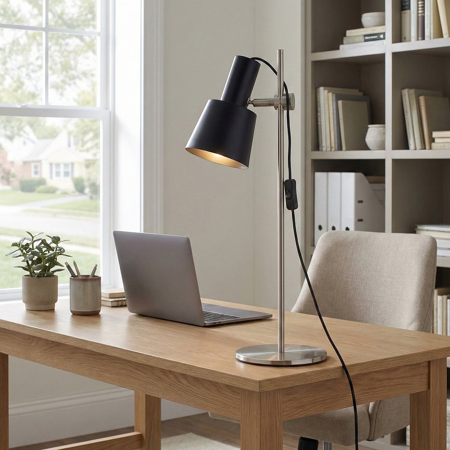 Adjustable Shade Iron Table Lamp