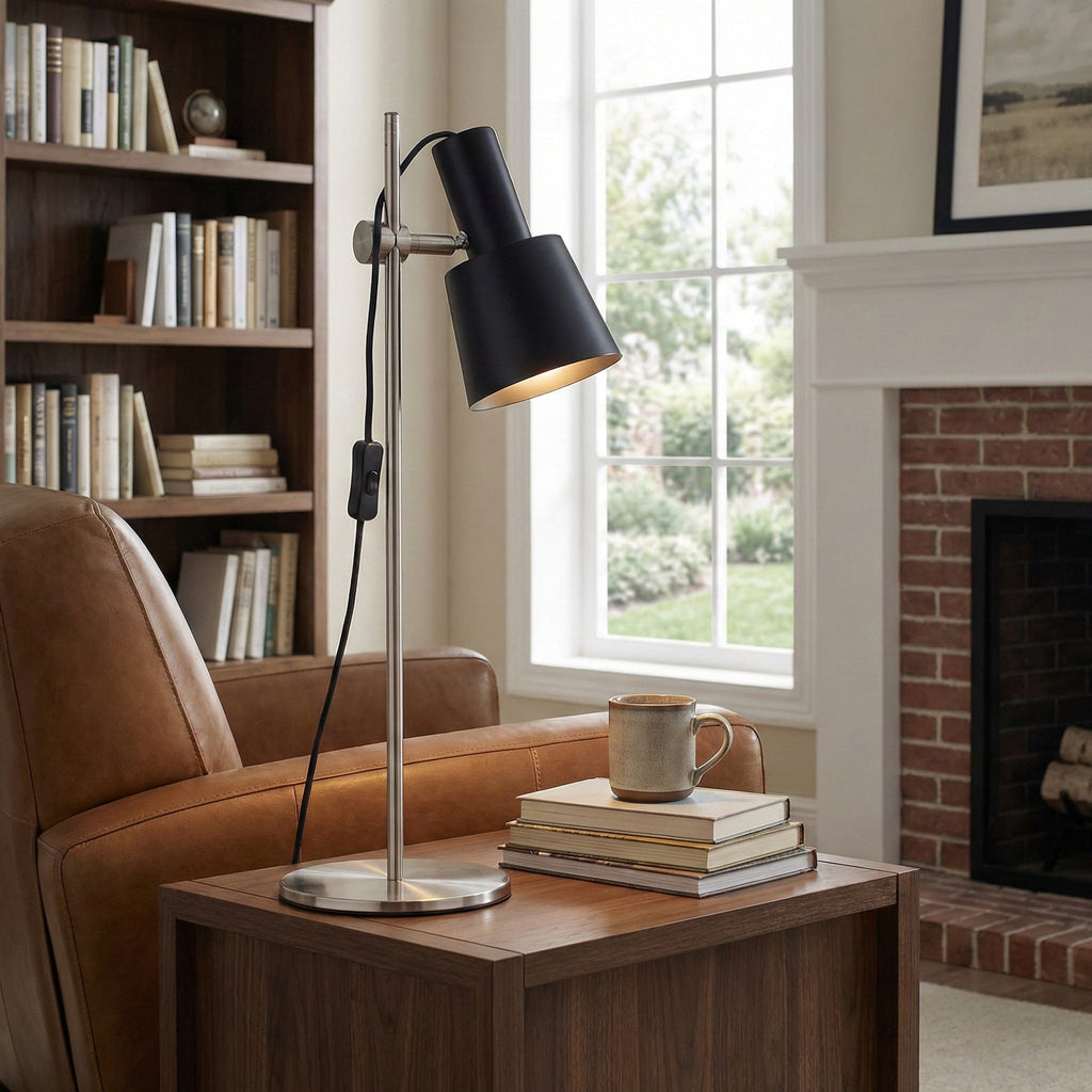 Adjustable Shade Iron Table Lamp