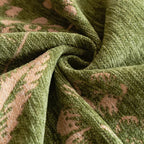 Laubwerk: Sofa Cover with Botanical Flower Design & Soft Chenille Texture – for Sofa & Armchair