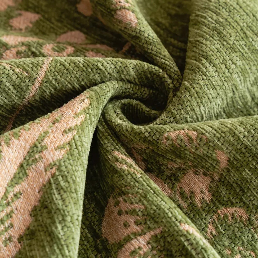 Laubwerk: Sofa Cover with Botanical Flower Design & Soft Chenille Texture – for Sofa & Armchair
