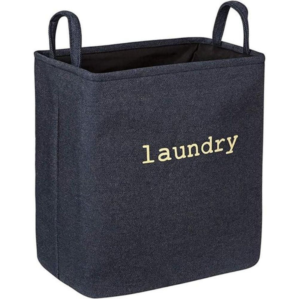 Laundry Basket Foldable Microfiber Storage Bin Reinforced Handles