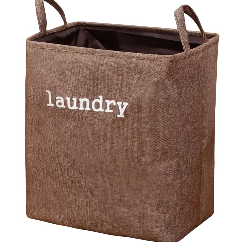 Laundry Basket Foldable Microfiber Storage Bin Reinforced Handles
