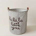 Laundry Basket Foldable Round Storage Bin with Handles