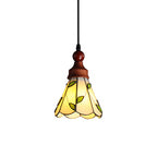 Stained Glass Botanical Mini Bell Pendant