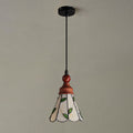 Stained Glass Botanical Mini Bell Pendant