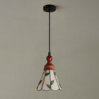 Stained Glass Botanical Mini Bell Pendant