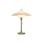 Conical Fabric Shade Glass Column Table Lamp