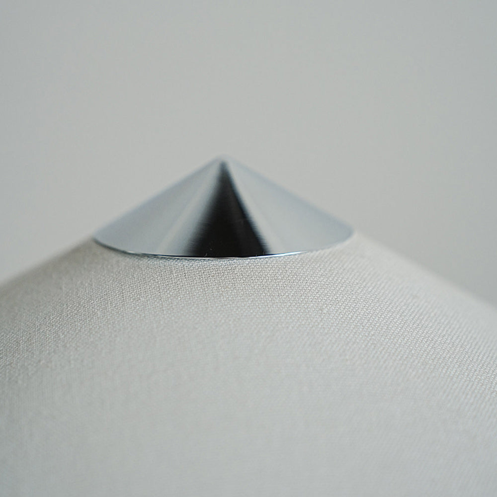 Conical Fabric Shade Glass Column Table Lamp