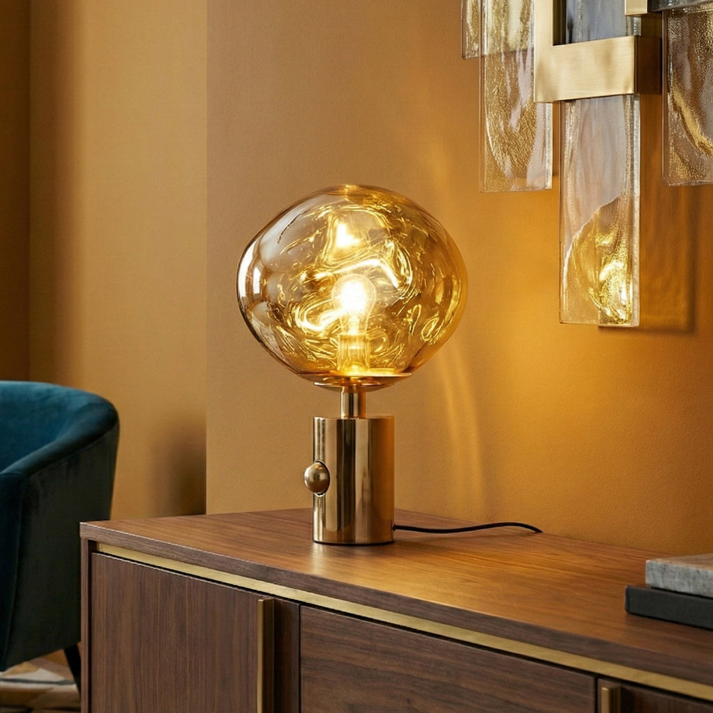 Lava Texture Sculptural Table Lamp