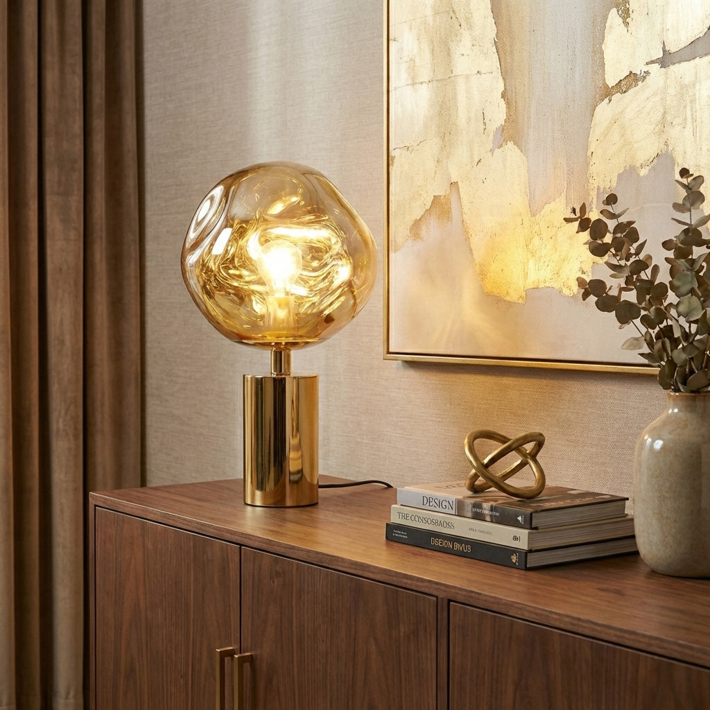 Lava Texture Sculptural Table Lamp