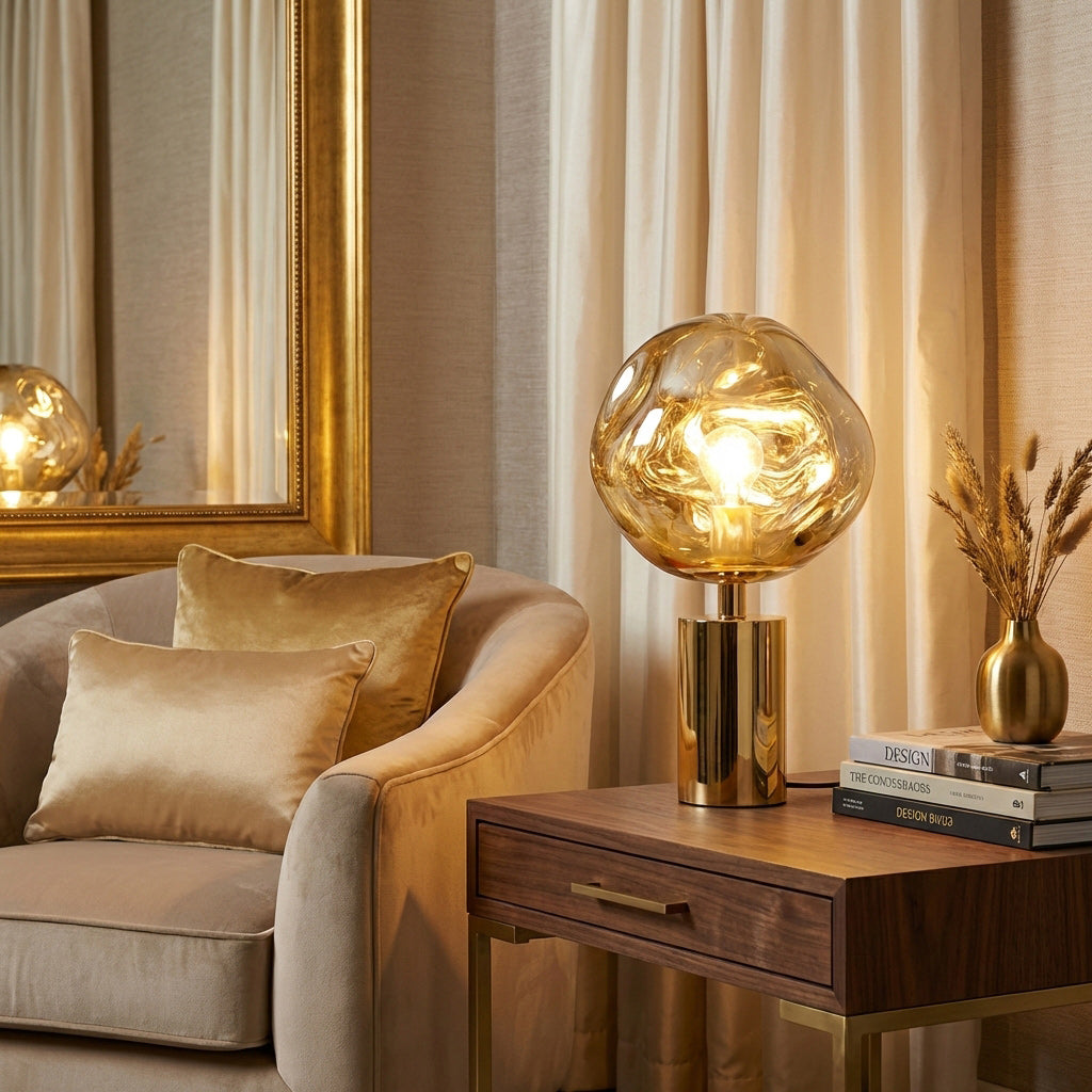 Lava Texture Sculptural Table Lamp