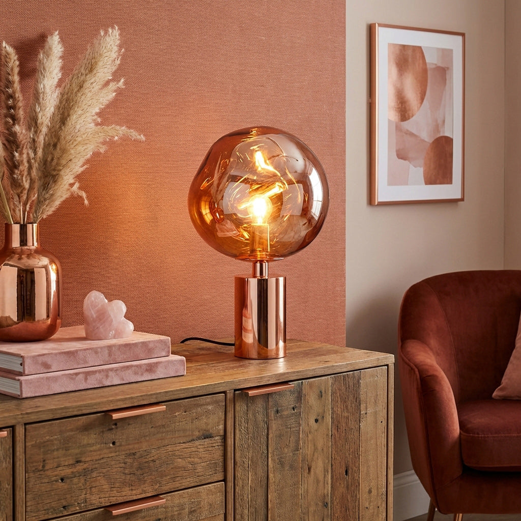 Lava Texture Sculptural Table Lamp