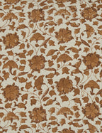 Liora Linen Pillow | Handmade Block Print, Floral Motif