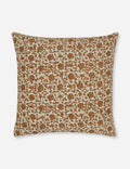 Liora Linen Pillow | Handmade Block Print, Floral Motif