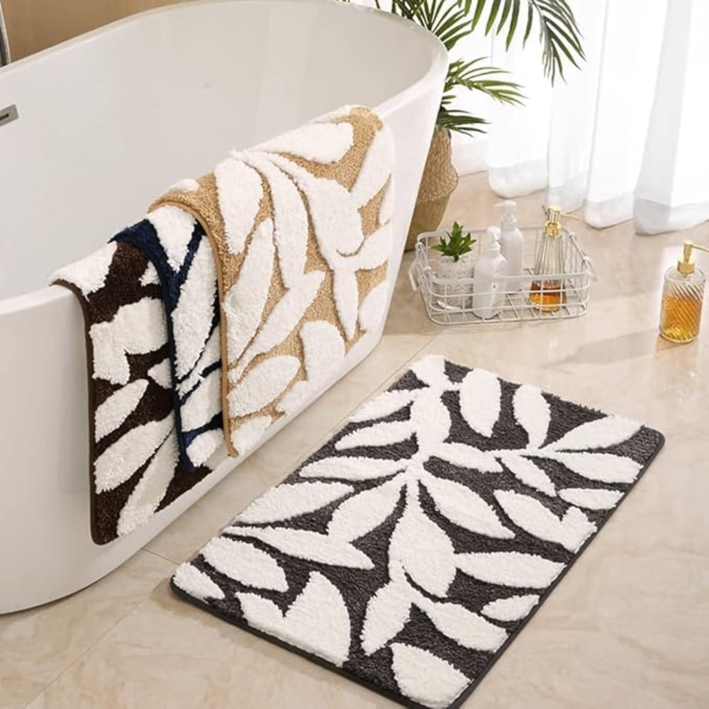 Bath Mat Microfiber Non Slip TPR Backing Bathroom Floor Rug