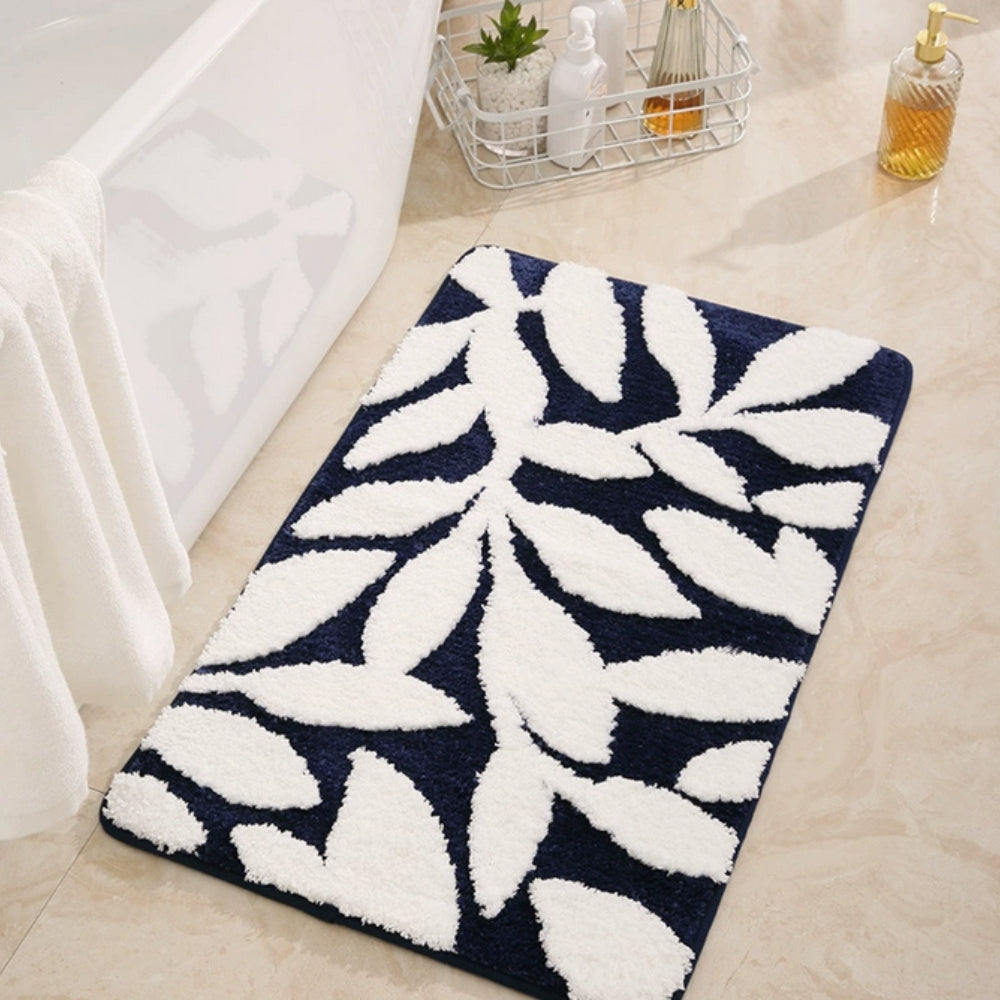 Bath Mat Microfiber Non Slip TPR Backing Bathroom Floor Rug