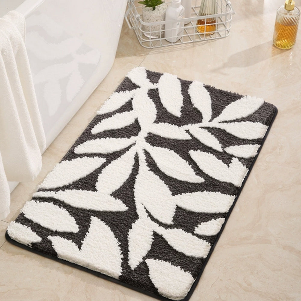Bath Mat Microfiber Non Slip TPR Backing Bathroom Floor Rug