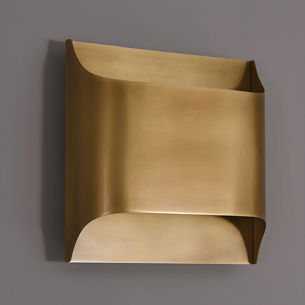 Modern Curved Brass LED Wall Sconce 1-Light
