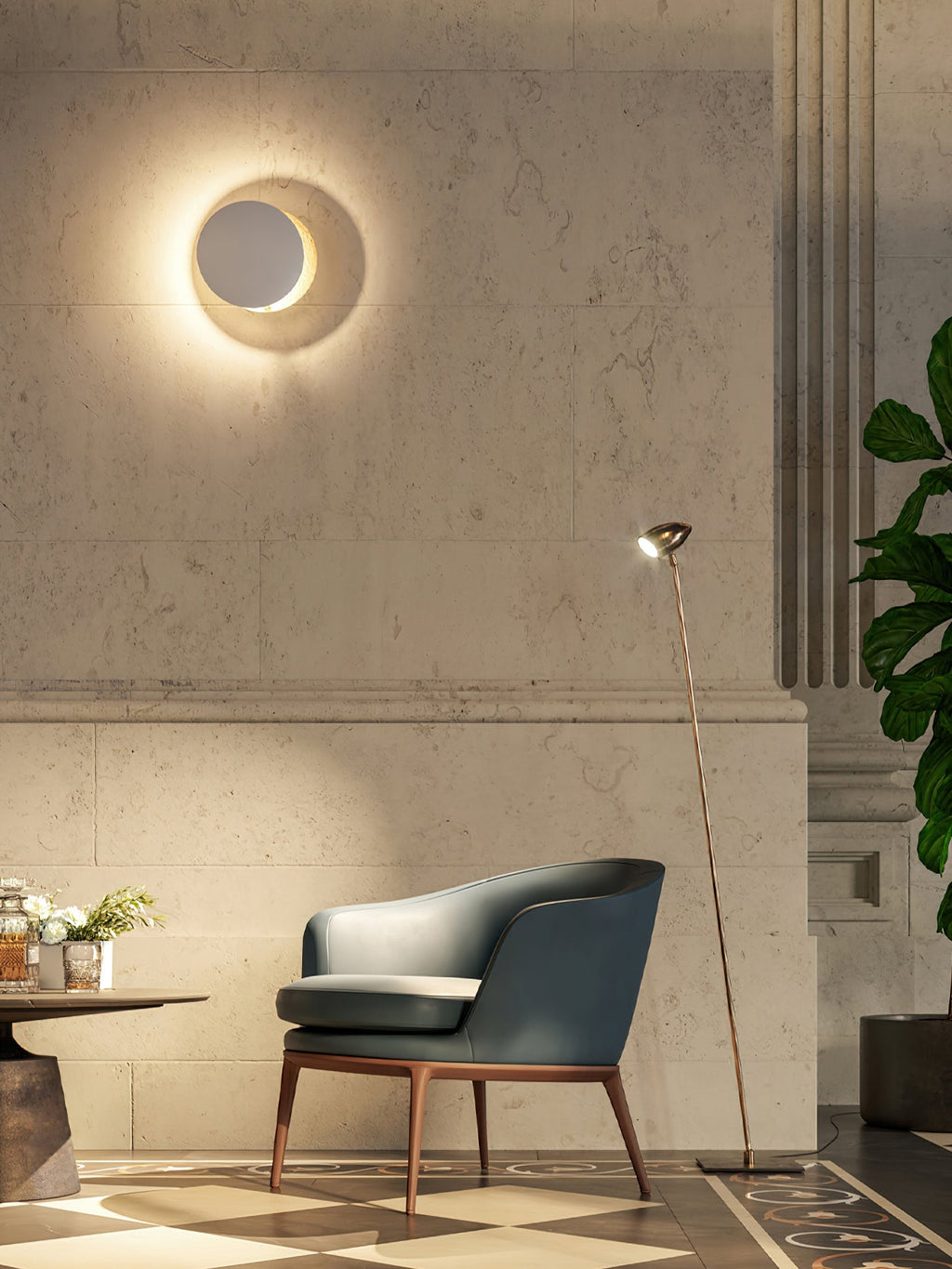 Rotating Disc LED Wall Lamp