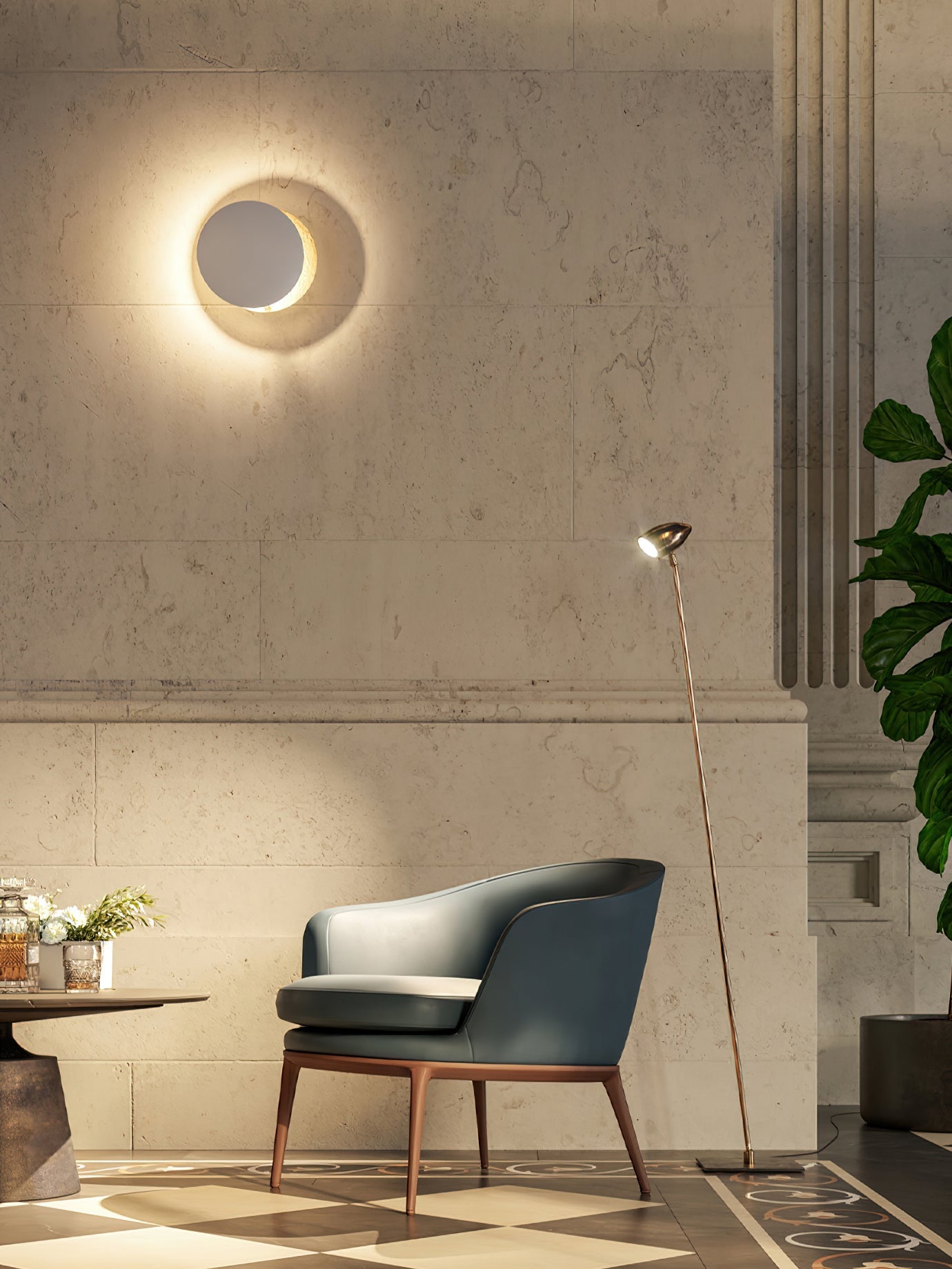 Rotating Disc LED Wall Lamp