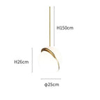 Lira Hanglamp | Acryl met Messing Accenten, Verstelbare Kabel