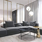 Lira Hanglamp | Acryl met Messing Accenten, Verstelbare Kabel