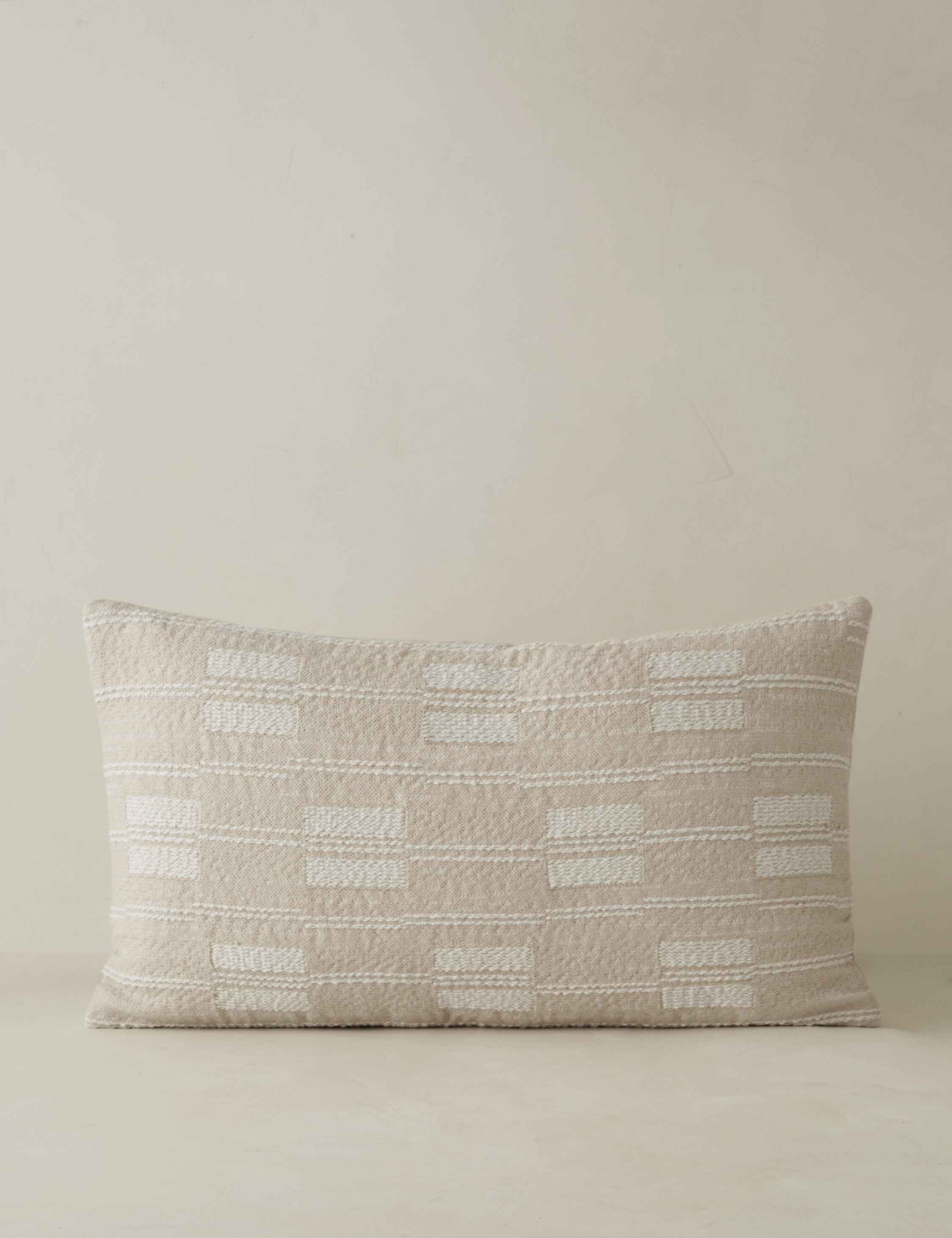 Luma Indoor/Outdoor Pillow | Modern Broken Stripe Design