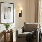 Minimalist Brass & Fabric Wall Sconce