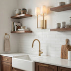 Minimalist Brass & Fabric Wall Sconce