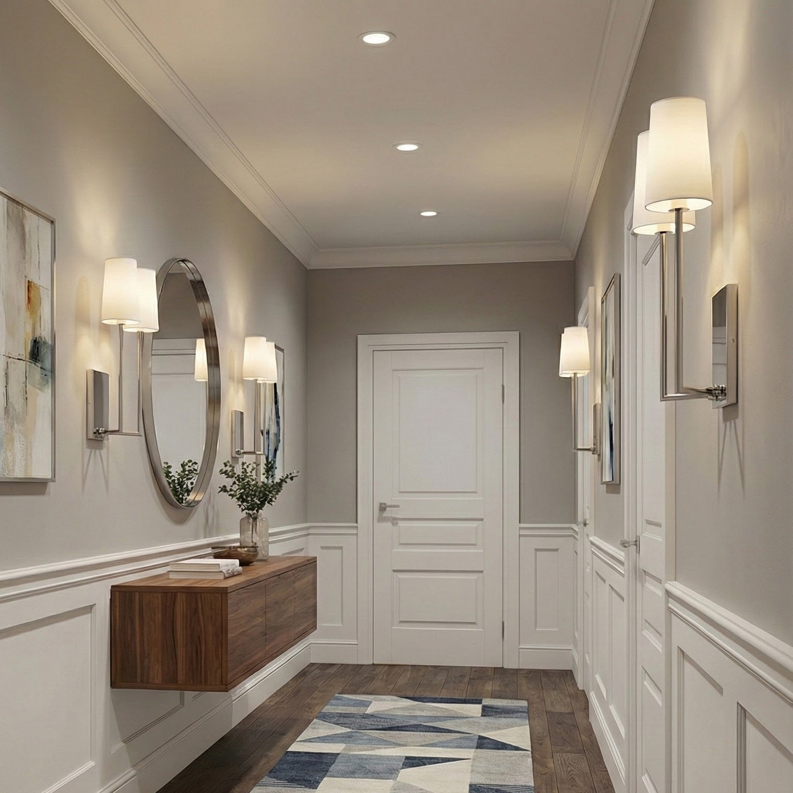 Minimalist Brass & Fabric Wall Sconce