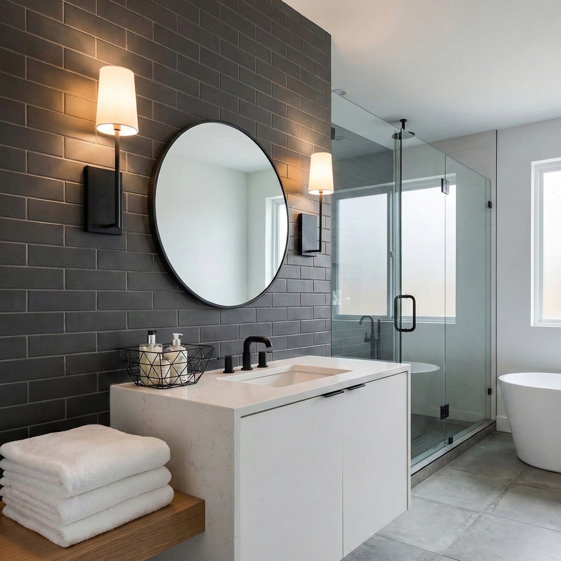 Minimalist Brass & Fabric Wall Sconce