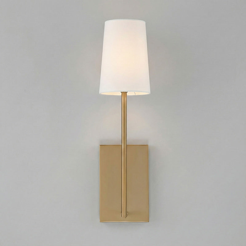 Minimalist Brass & Fabric Wall Sconce