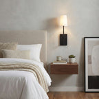 Minimalist Brass & Fabric Wall Sconce