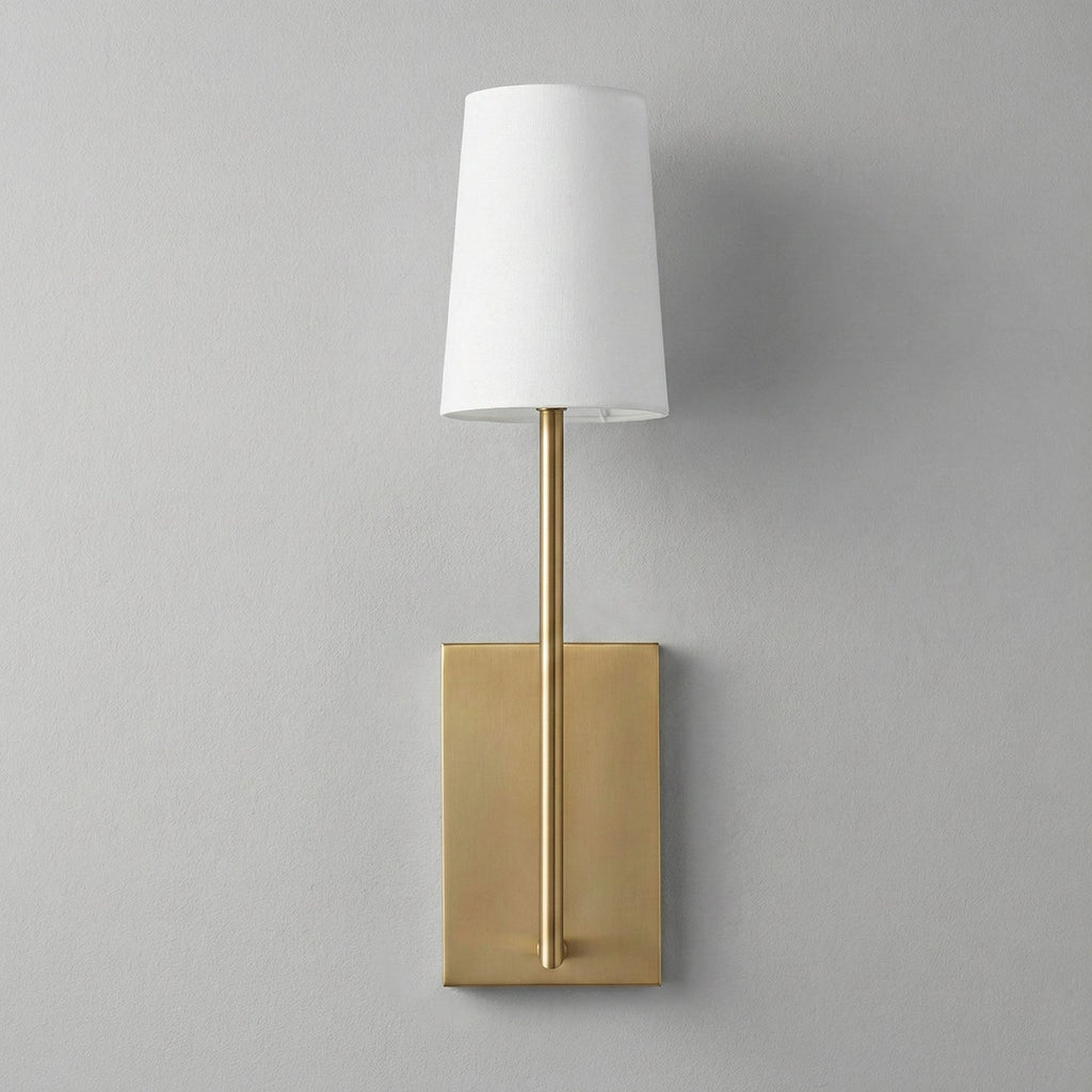 Minimalist Brass & Fabric Wall Sconce