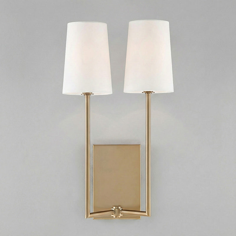 Minimalist Brass & Fabric Wall Sconce