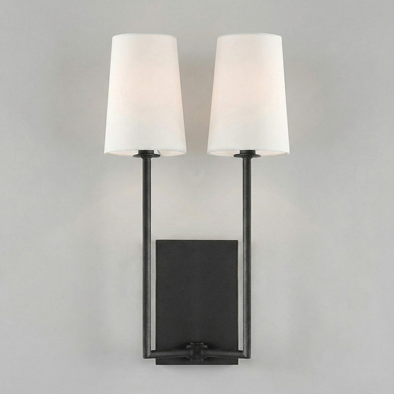 Minimalist Brass & Fabric Wall Sconce