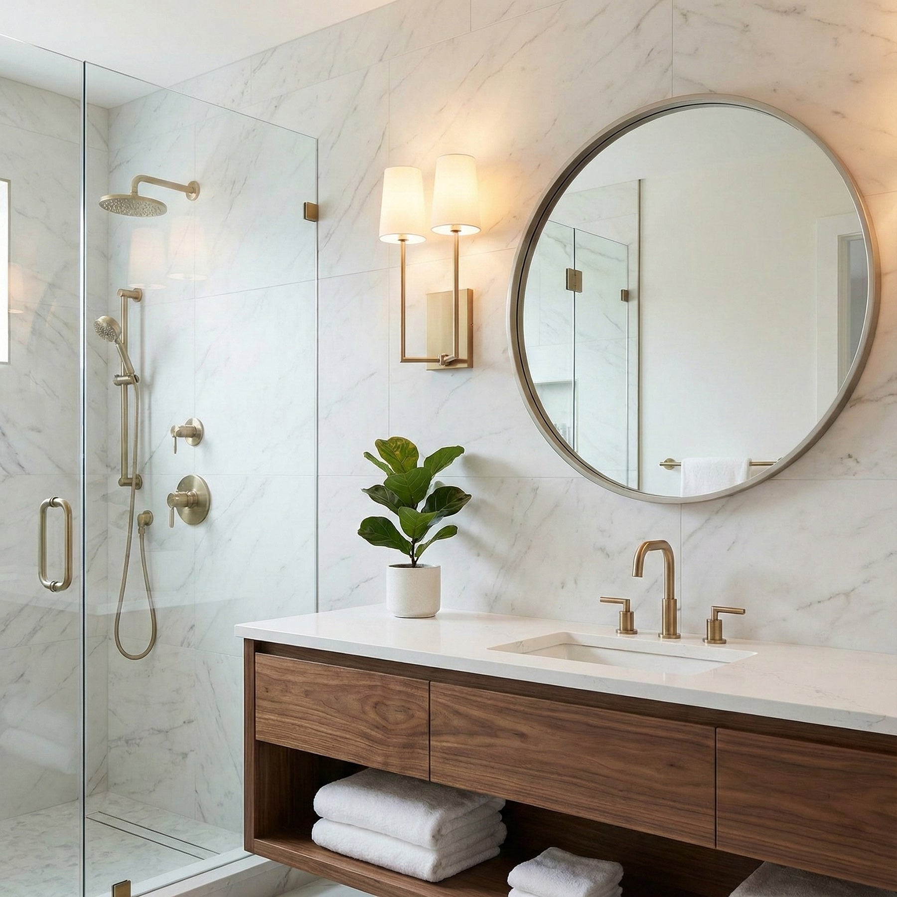 Minimalist Brass & Fabric Wall Sconce