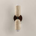Travertine & Wood Wall Lamp