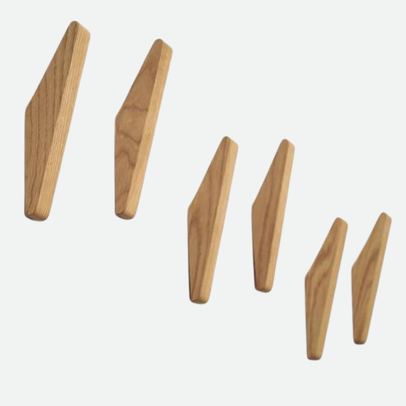 Bela Wandhaken Set van 2 | Handgemaakt Hout, Duurzaam