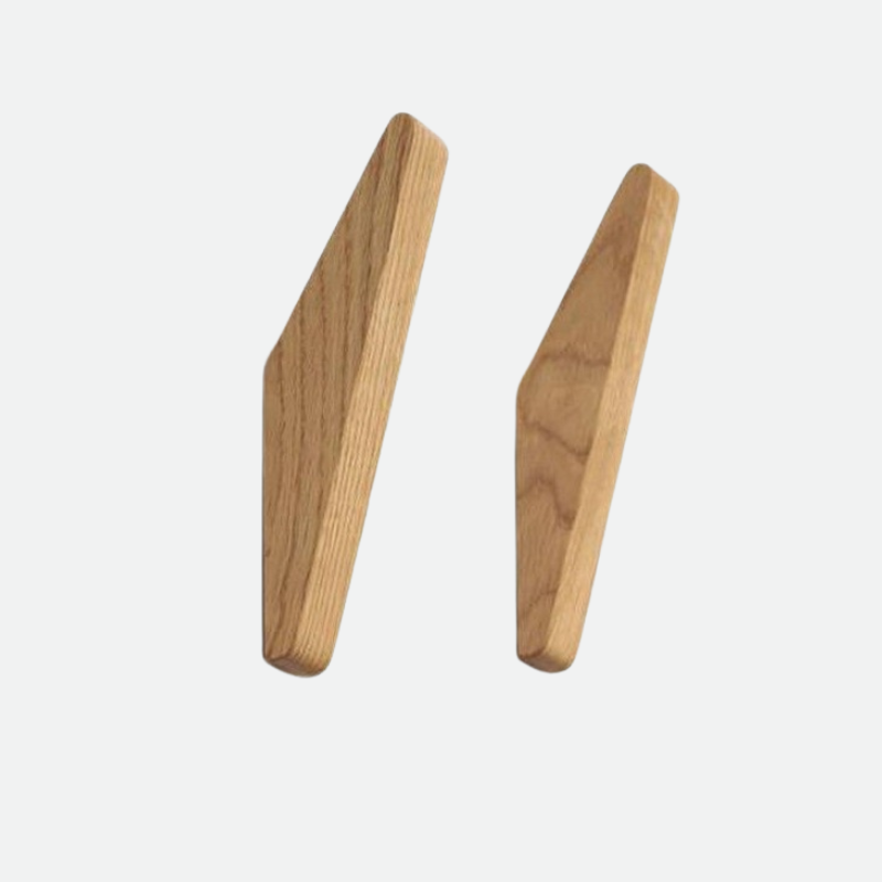 Bela Wandhaken Set van 2 | Handgemaakt Hout, Duurzaam